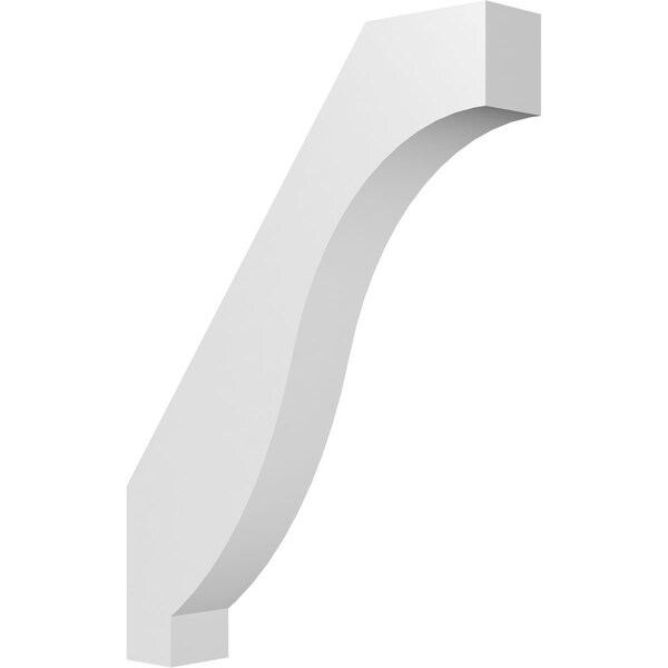 Ekena Millwork 3-in. W x 16-in. D x 22-in. H Baker Architectural Grade PVC Knee Brace BRCP03X16X22BKR - main